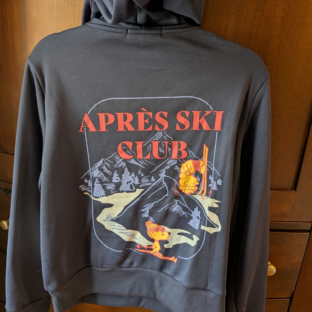 Peanuts Fleece Lined Apres Ski Hoodie NWT